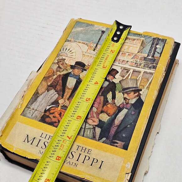 Vintage 20s 1917 Life on the Mississippi Mark Twain Hardcover Book Rare Gift - Picture 10 of 10